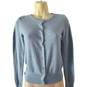 H&M Blue Heather Cardigan Sweater Size XS